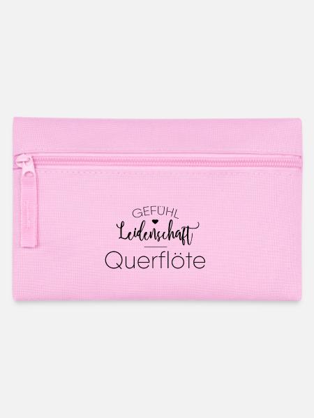 Querflöte Instrument Geschenk - Federtasche - Rosa