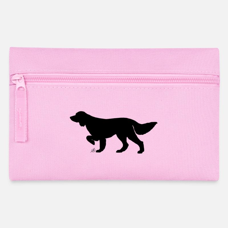 Long haired pointing dog - Pencil Case - pink