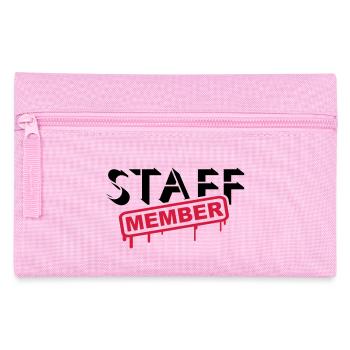 Staff Member Freunde Team Mitarbeiter Crew Logo - Federtasche - Rosa - Vorne