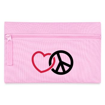 love peace - Pencil Case - pink - Front