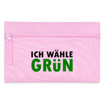 Ich wähle grün - Federtasche - Rosa - Vorne