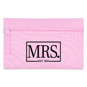 Mme Est. 2023 Fiançailles Mariage Douche nuptiale - Trousse - rose - Devant