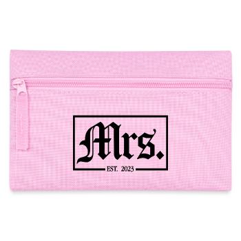 Mme Est. 2023 Fiançailles Mariage Douche nuptiale - Trousse - rose - Devant