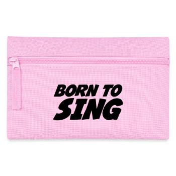 Geboren zum Singen - Federtasche - Rosa - Vorne