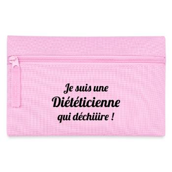 Diätassistent / Diätetik / Regime / Ernährung - Federtasche - Rosa - Vorne