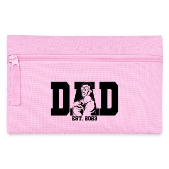 2023, Dad To Be, Schwangerschaftsankündigung - Federtasche - Rosa - Vorne
