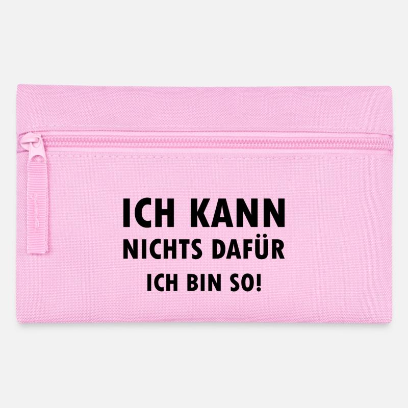 Ich kann nichts dafür ich bin einfach so Spruch - Federtasche - Rosa