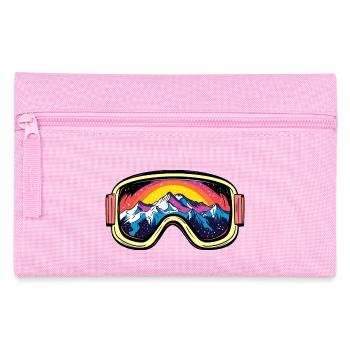 Ski Goggles Mountains Ski Symbol Colorful - Pencil Case - pink - Front