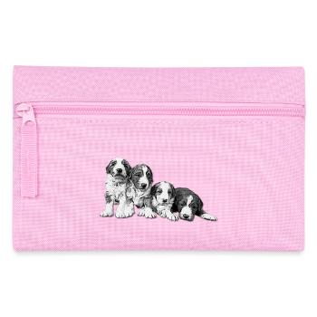 quatre chiots - Trousse - rose - Devant