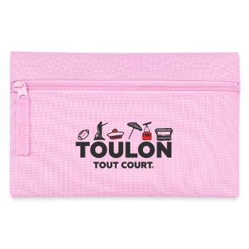 Toulon Tout Court, red and black symbols - Pencil Case - pink - Front