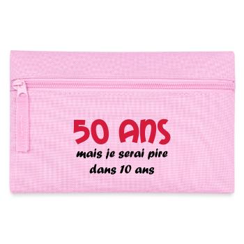 50 ans - Federtasche - Rosa - Vorne