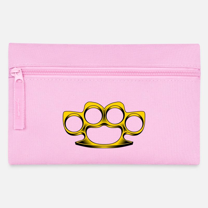 Schlagring - Federtasche - Rosa