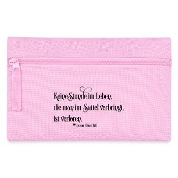 reiten - Federtasche - Rosa - Vorne