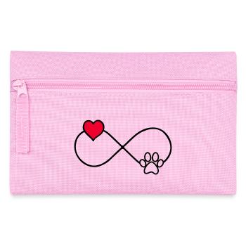 Chien patte amour pour toujours - Trousse - rose - Devant