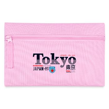Tokyo Vintage Sport Denim Abzeichen - Federtasche - Rosa - Vorne