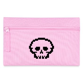 Crâne de pixel - Trousse - rose - Devant