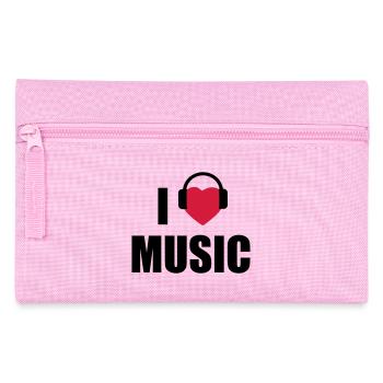 i love music - Pencil Case - pink - Front