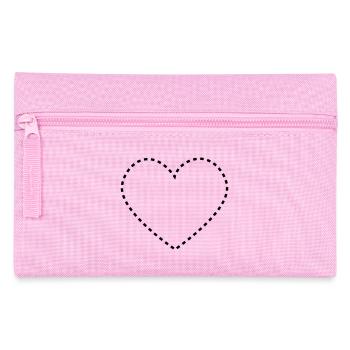 dashed_heart_1c - Pencil Case - pink - Front
