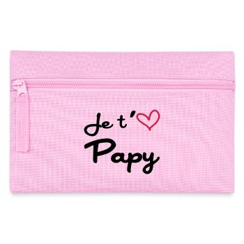 Je t'aime Papy / Grand-Père / Naissance / Bébé - Trousse - rose - Devant