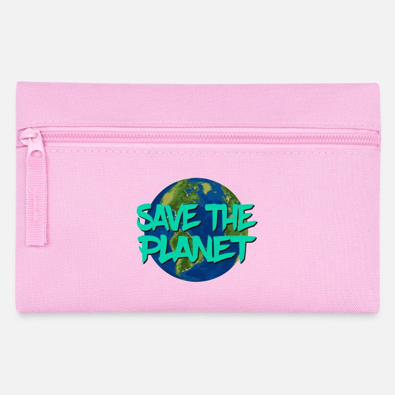 Save the Planet - Federtasche - Rosa