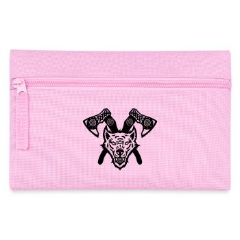 Äxte des schwarzen Wolfs und der Wikinger - Federtasche - Rosa - Vorne