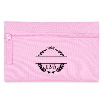 Bannière de nom Lauwerkrans avec le numéro 12 moitié - Trousse - rose - Devant