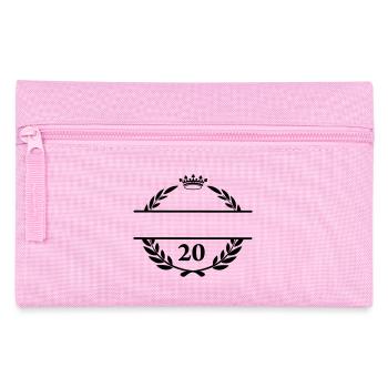 Bannière de nom Lauwerkrans avec le numéro 20 - Trousse - rose - Devant