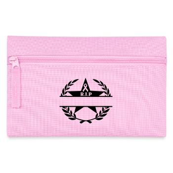 Lorbeerkranz Stern und Schleife RIP - Federtasche - Rosa - Vorne