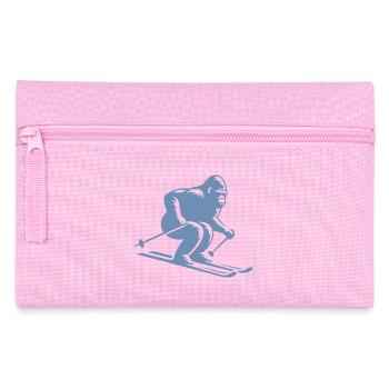 Singe Gorille Chimpanzé Ski Silhouette Design - Trousse - rose - Devant