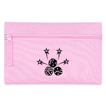 Dés avec des étoiles - Trousse - rose - Devant