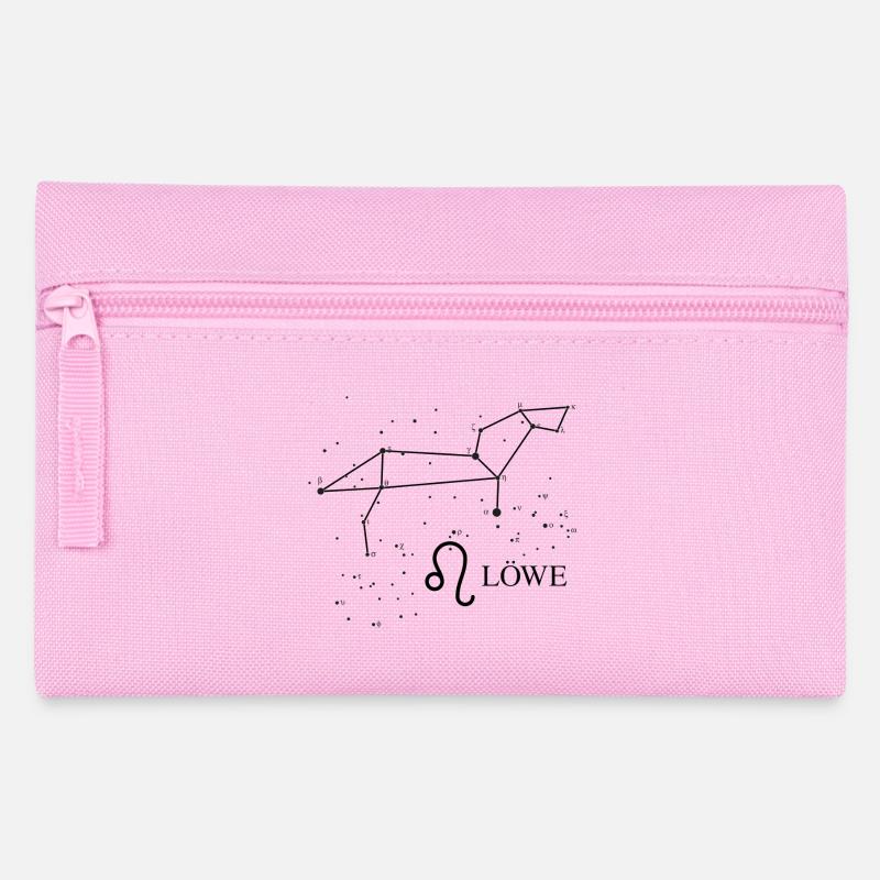 Sternzeichen Löwe mit Sternbezeichnungen - Federtasche - Rosa