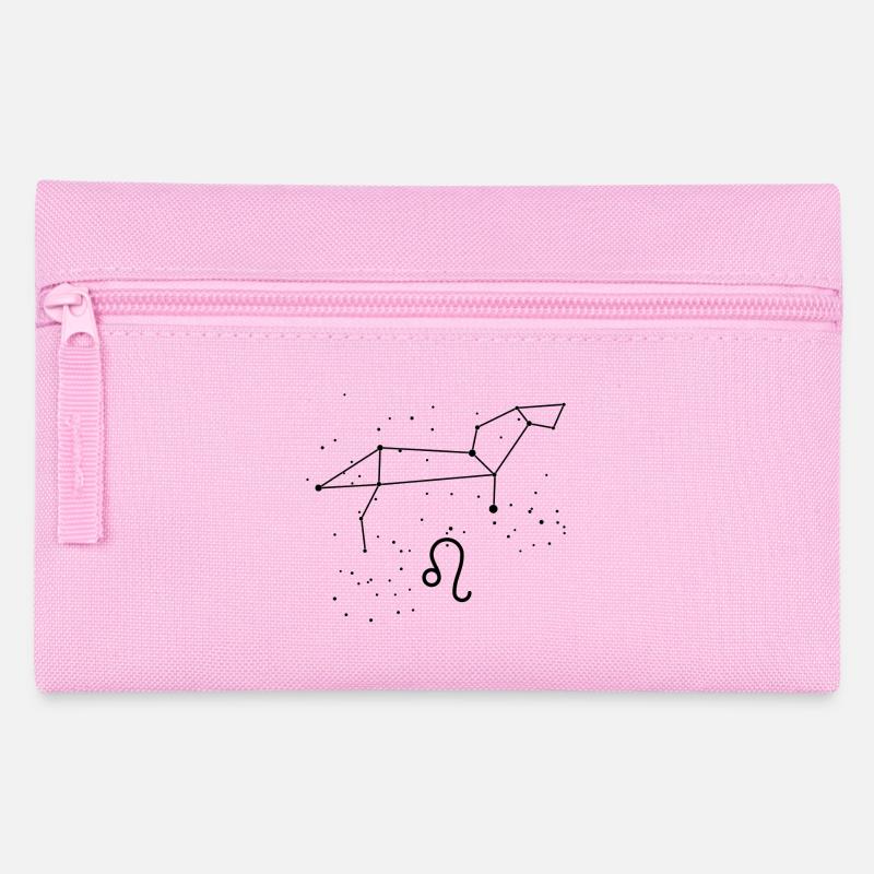Sternbild Löwe mit astronomisches Zeichen - Federtasche - Rosa