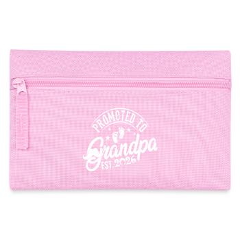 Promu au rang de grand-père 2026 Futur grand-père - Trousse - rose - Devant