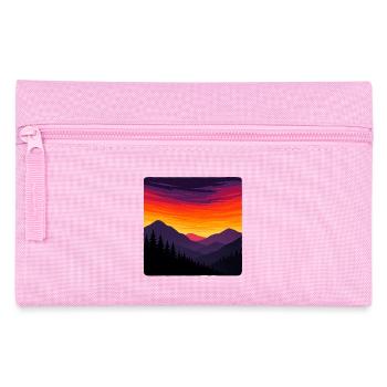 Coucher de soleil sur les montagnes sauvages - Trousse - rose - Devant