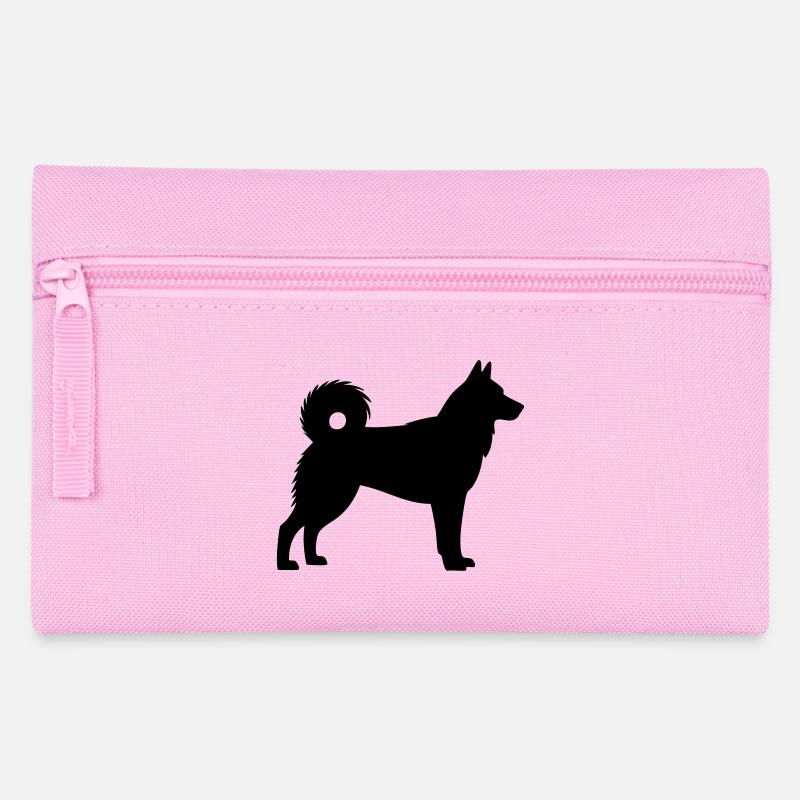 Husky dog silhouette - Federtasche - Rosa