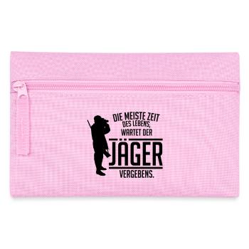 Die meiste Zeit wartet der Jäger vergebens - Federtasche - Rosa - Vorne