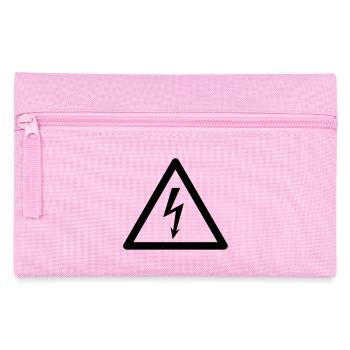 Hazard Symbol - High Voltage - Pencil Case - pink - Front