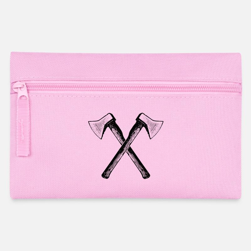 Gekreuzte Axt - Federtasche - Rosa