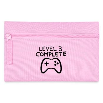 Level 3 completed 3rd birthday Three years - Pencil Case - pink - Front