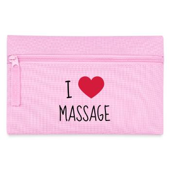 Massage Masseur Masseuse Work Job Travail - Pencil Case - pink - Front