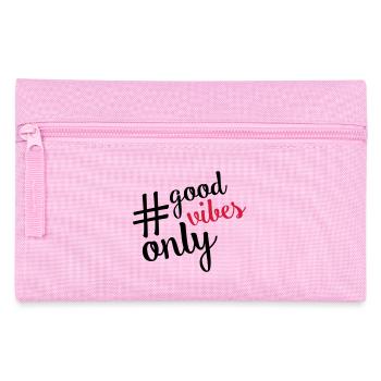 good vibes hashtag - Federtasche - Rosa - Vorne
