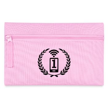 Wifi und Telefon im Lorbeerkranz Nummer 1 - Federtasche - Rosa - Vorne
