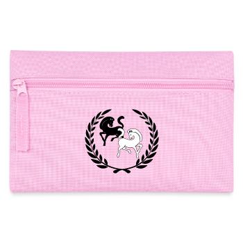 Laurel wreath with two horses - Pencil Case - pink - Front