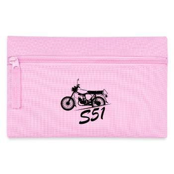simson s51 legend cyclomoteur DDR nostalgie logo icône - Trousse - rose - Devant
