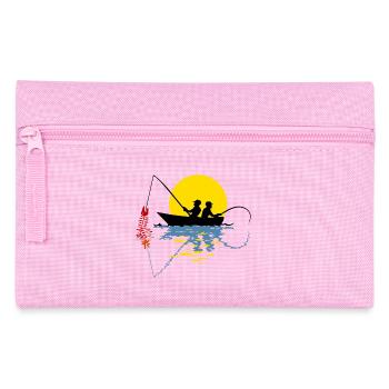 Pêcheur en bateau - Trousse - rose - Devant