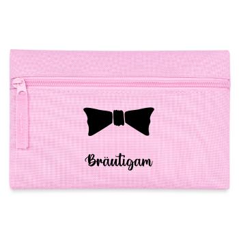 bow tie groom - Pencil Case - pink - Front