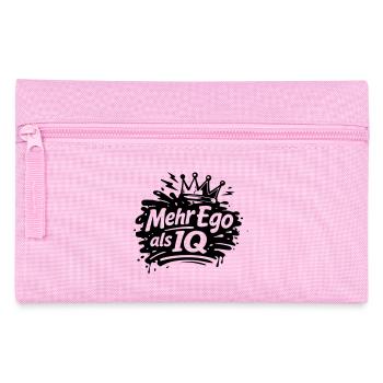 Mehr Ego als IQ - Federtasche - Rosa - Vorne