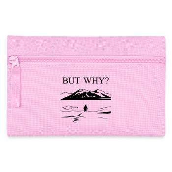 But Why Penguin Meme Minimalist Art - Pencil Case - pink - Front