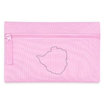 Carte de contour du Zimbabwe - Trousse - rose - Devant