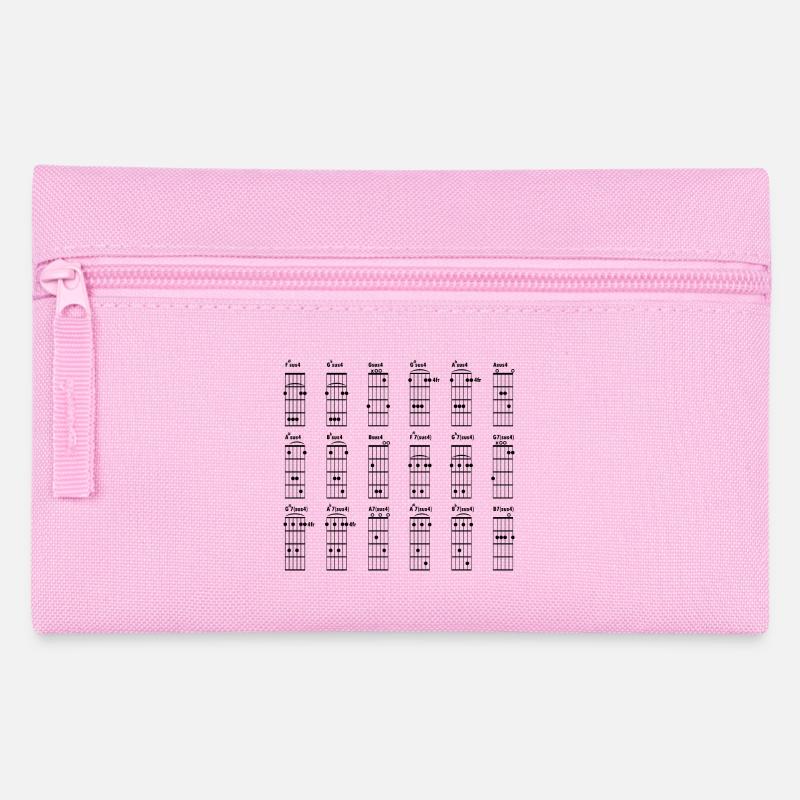Gitarre Griftabelle_quadratisch - Federtasche - Rosa
